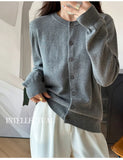 100% Cotton Women’s O-Neck Solid Cardigan – Luxury Designer Pullover thumbnail 29