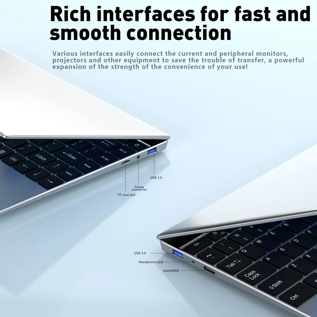 LENO HOT Ultra Slim 14.1" Laptop 32GB 2TB Windows 11 Intel Core i7 Gaming Notebook