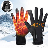 Waterproof Winter Thermal Touchscreen Gloves – Windproof, Warm & Durable for Sports, Riding, Hiking, and Skiing thumbnail 1