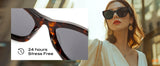 ZENOTTIC Butterfly Polarized Prescription Sunglasses Handmade Acetate Square Optical Shades for Women – Custom Myopia, Hyperopia & Astigmatism Lenses thumbnail 11