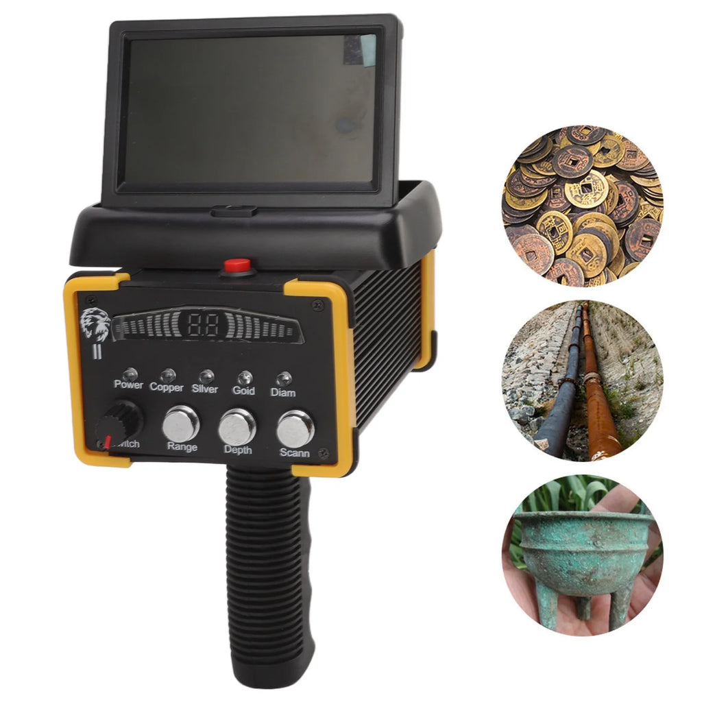 30m Deep Metal Detector with Folding Screen | GR9000 Professional Gold Finder – 1000m Range