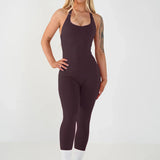 Impact Gym Set – Seamless Halter Top & High-Waist Sports Leggings Yoga Outfit (2-Piece) thumbnail 33