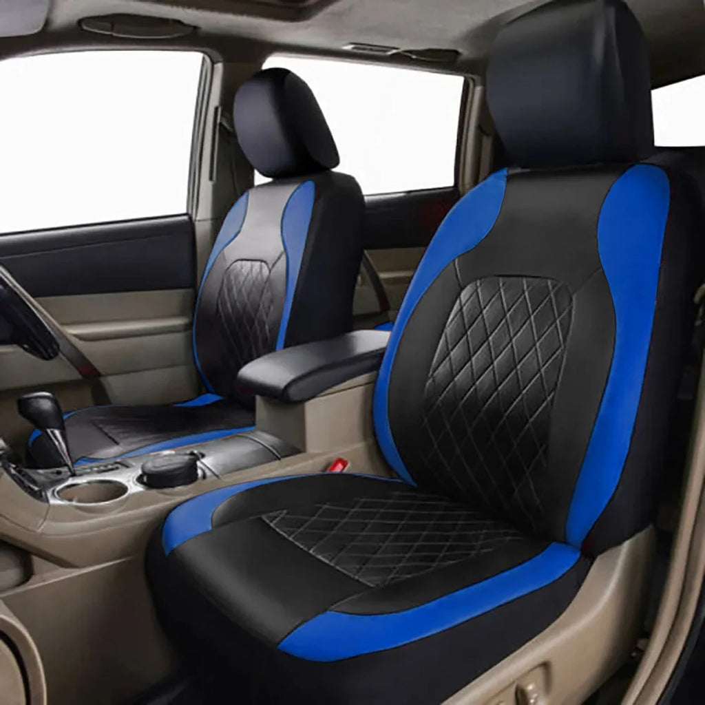 All Season Quilted PU Leather Car Seat Cover Set – Full Surround Waterproof Universal Fit for Sedan, SUV & Pick-Up Truck