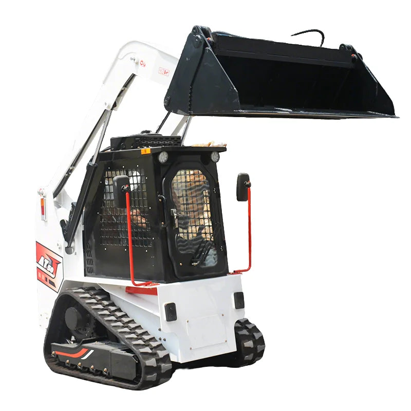 Customized Mini Skid Steer Loader with Snow Blower – Track Type, Enclosed Cab, 24HP CE EPA Certified