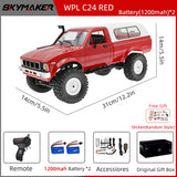 WPL C24-1 1:16 Scale 4WD RC Rock Crawler Truck with LED Lights – 2.4G Remote Control Off-Road Buggy thumbnail 22