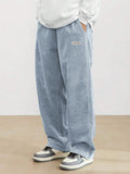 Autumn Men’s Corduroy Casual Pants – Loose Fit Straight Leg Streetwear with Elastic Waist thumbnail 12