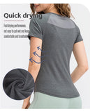 Women’s Breathable Quick-Dry Yoga Top – Short Sleeve Fitness & Workout T-Shirt thumbnail 10