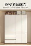 Luxury Nordic Modern Metal Wardrobe with Storage Drawers – Adult Bedroom Closet Furniture thumbnail 16