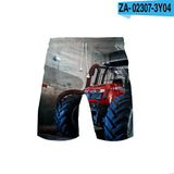 Children's 3D Tractor Truck Swim Shorts – Boys Beach & Sports Board Shorts thumbnail 14