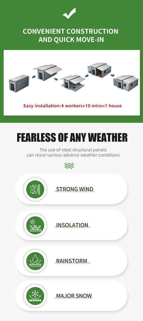 20ft Double Wing Expandable Container House – Modern Prefabricated Mobile Home
