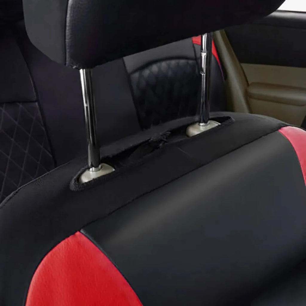 All Season Quilted PU Leather Car Seat Cover Set – Full Surround Waterproof Universal Fit for Sedan, SUV & Pick-Up Truck