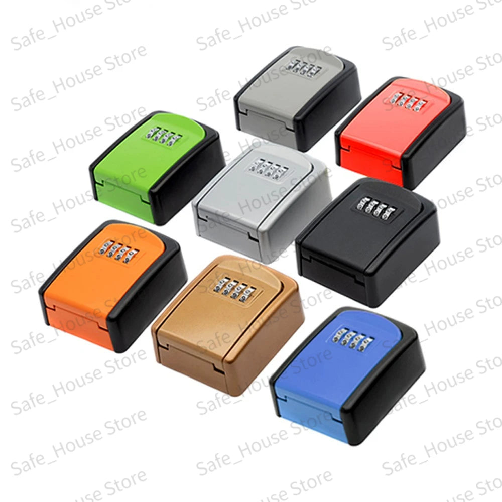 Wall Mount Key Lock Box 4-Digit Combination Security Safe for Home & Office