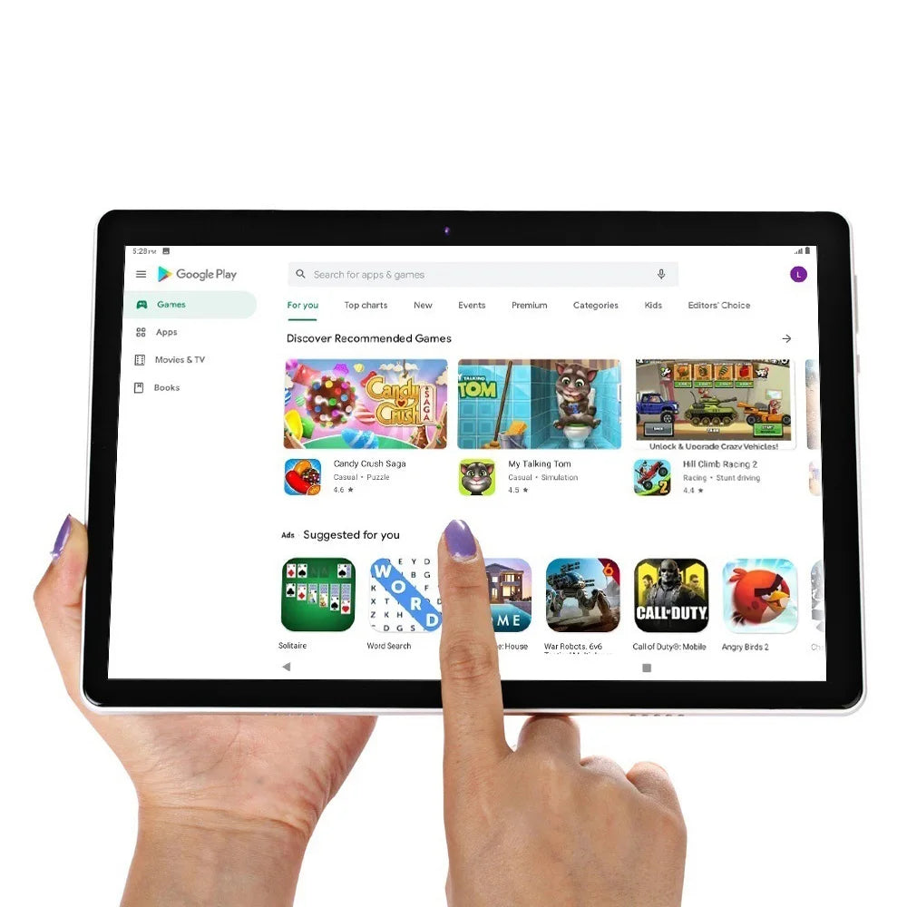 BDF 10.1 Inch Octa Core Tablet 4GB RAM 64GB ROM Dual SIM 3G Android 11 WiFi Bluetooth IPS Display