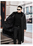 Men’s Detachable Fur One-Piece Winter Coat – Thick Faux Mink Fur Lined thumbnail 20