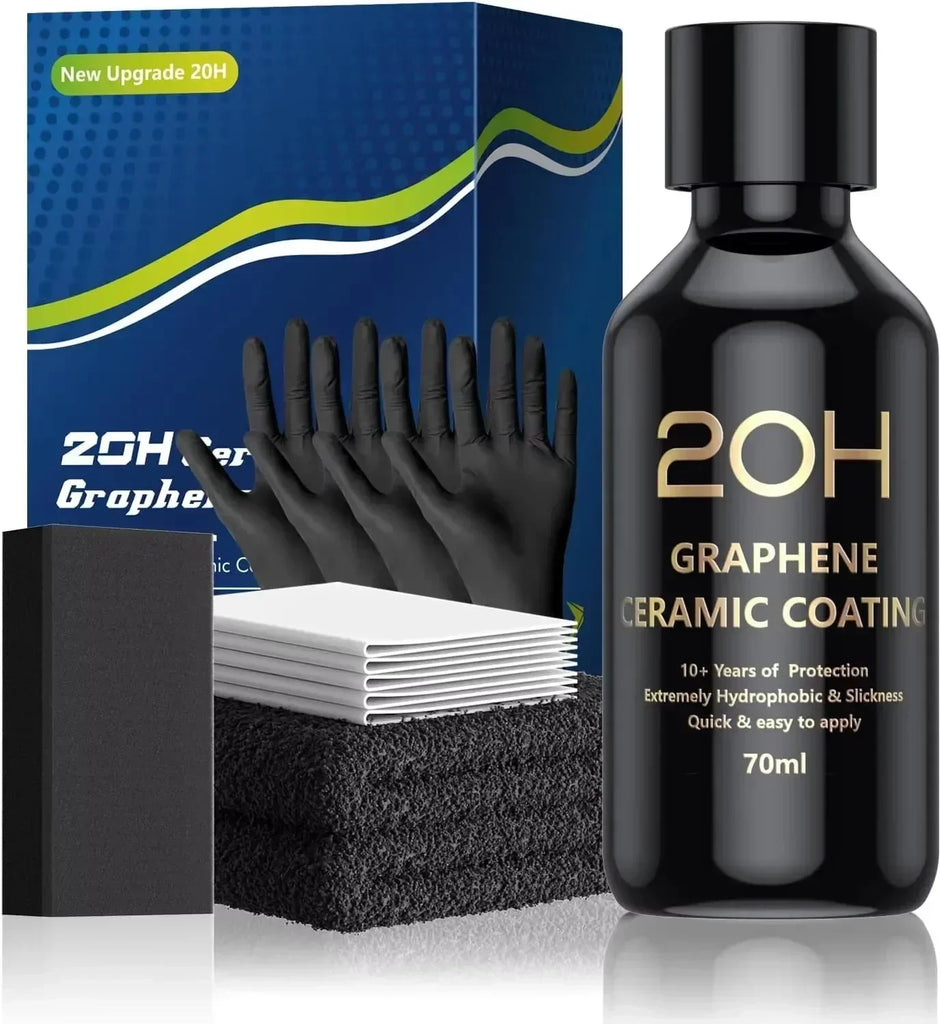 Graphene Ceramic Coating 20H/12H with Self-Healing & UV Track Technology – 10+ Year Car Paint Protection