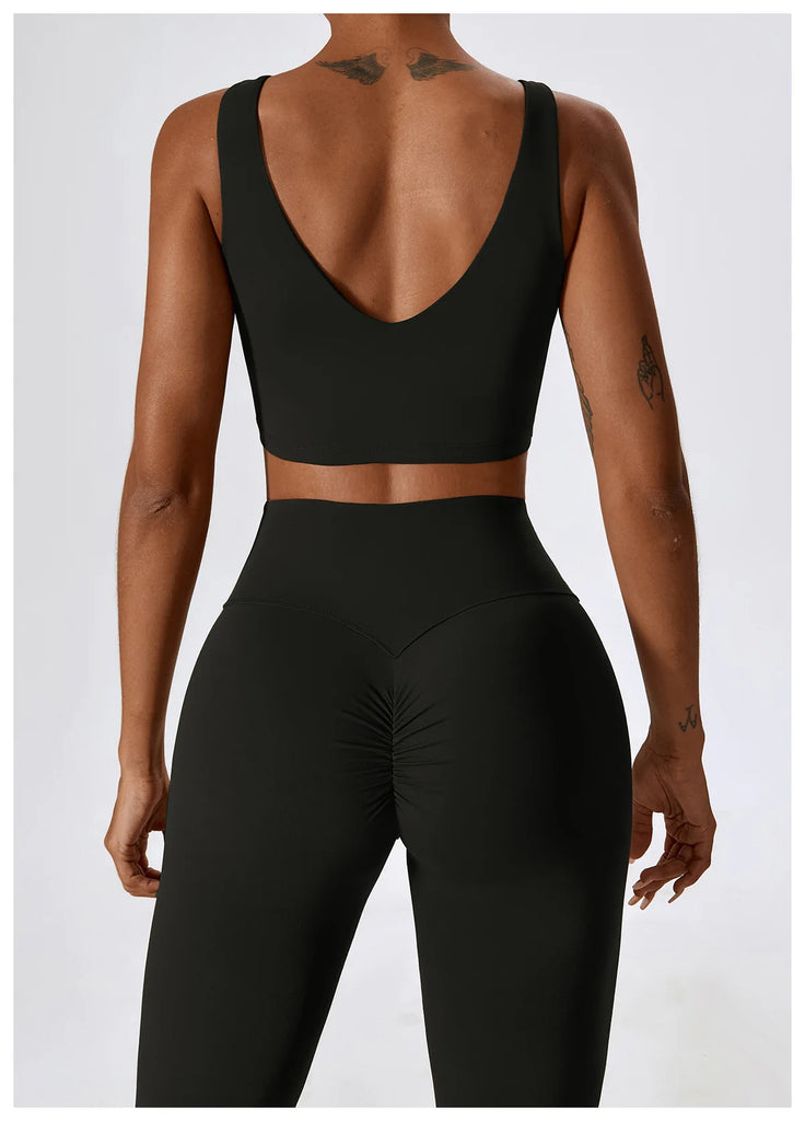 Seamless 2-Piece Women’s Yoga Set – Fitness Leggings & Sports Bra Workout Suit