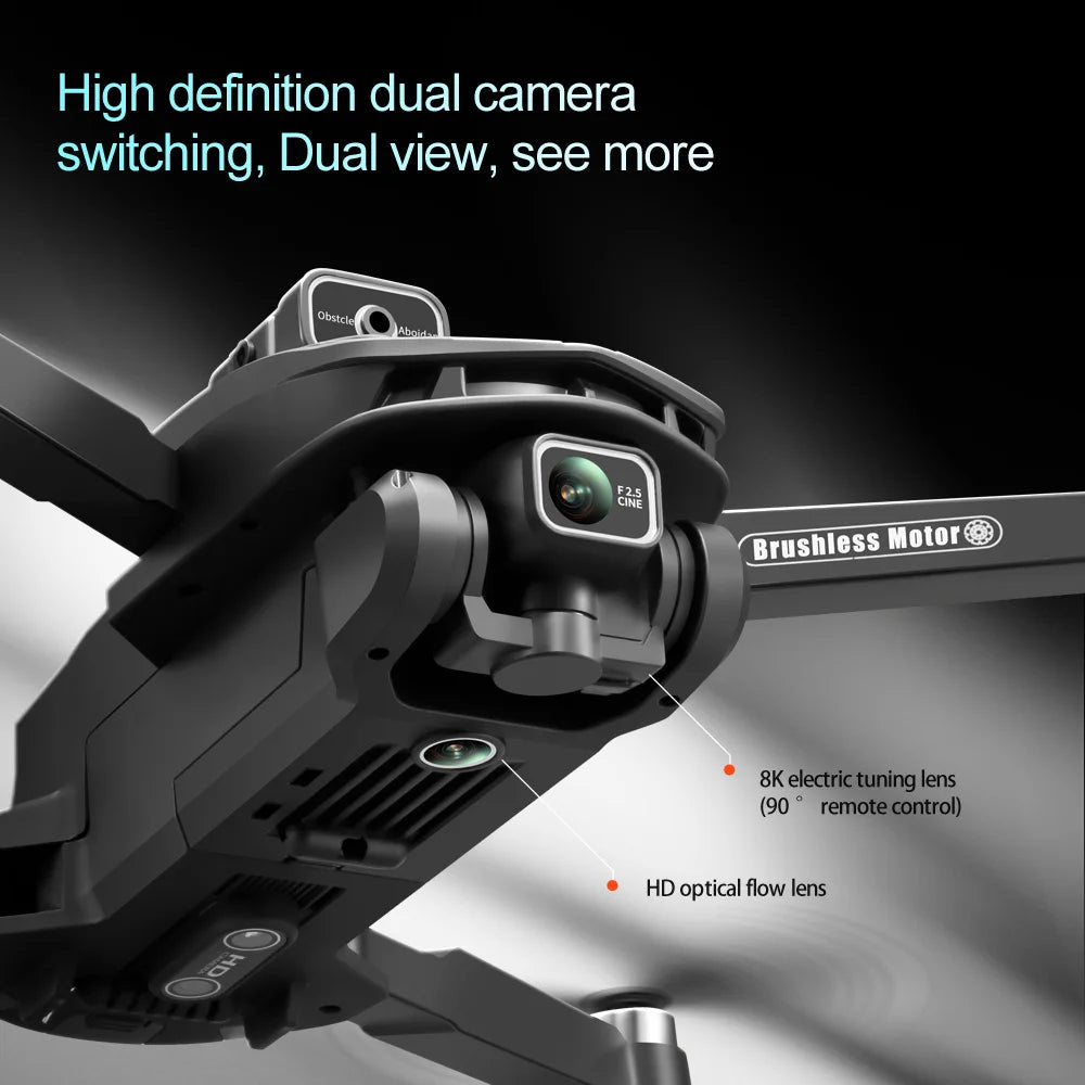 V168 Pro MAX 8K GPS Drone with 5G WIFI, 4.5" Screen, FPV, 360° Obstacle Avoidance & Brushless Motor RC Quadcopter