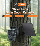 LS VISION 12MP 6K Solar Camera 15X Zoom 4G/WiFi Triple Lens Night Vision PTZ Trail Camera thumbnail 7