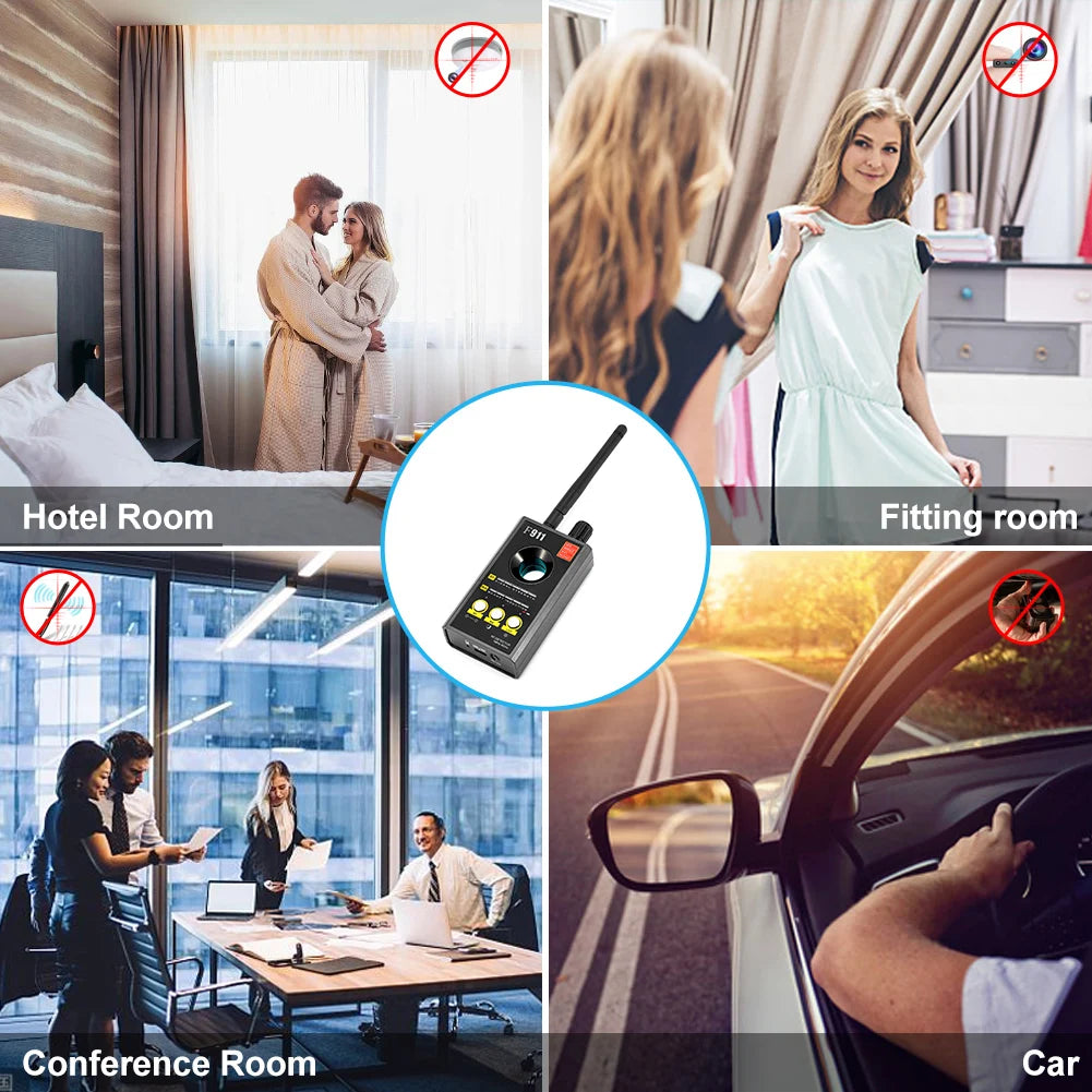 F911 Hidden Camera & RF Signal Detector – Advanced Anti-Spy Bug and GPS Tracker Finder