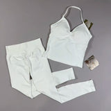 Women’s Seamless Yoga Gym Set – Backless Tank Top & High Waist Scrunch Shorts (2PCS) thumbnail 16