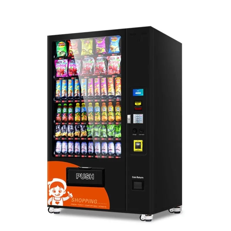 Drinks & Snack Vending Machine – Healthy Fresh Food with Cash Payment
