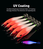 YOOFISH Luminous Horizontal Squid Jig (5pcs Set) – Premium Wood Shrimp Squid Hooks for Saltwater Fishing thumbnail 9