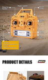 536 12-Channel 1:14 Alloy Remote Control 8-Wheel Heavy-Duty Engineering Dump Truck Toy with Lights thumbnail 21