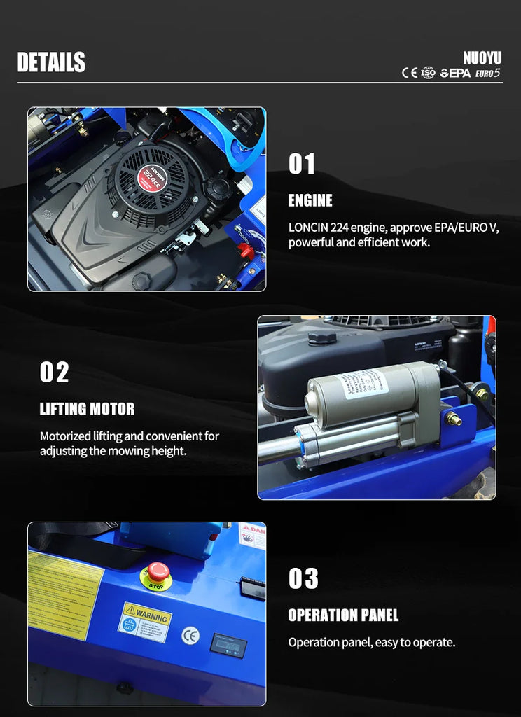 Customised Remote-Controlled All-Terrain Lawn Mower Robot – Self-Propelled Zero-Turn Petrol Mower