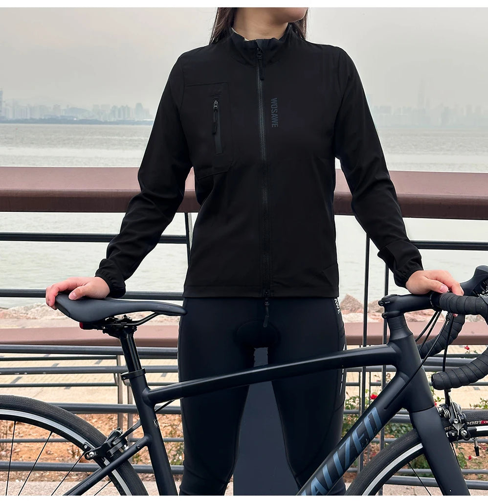 WOSAWE Women's Waterproof Cycling Windbreaker Jacket