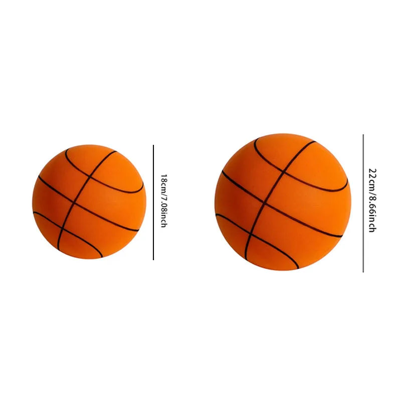Silent Mute Basketball High-Density PU Indoor Training Ball – 18cm / 22cm