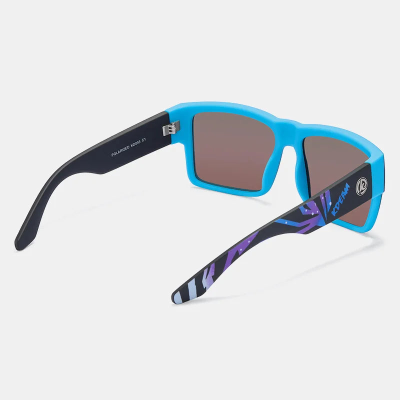 KDEAM Classic Square Polarized Sports Sunglasses UV400 Windproof Outdoor Fishing Driving Shades for Men KD093