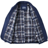 Men’s Solid Denim Jacket – Vintage Casual Slim Fit Cotton Blazer thumbnail 4