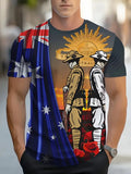 Men’s Australia Flag Graphic T-Shirt – Casual Short Sleeve Crew Neck Tee thumbnail 10