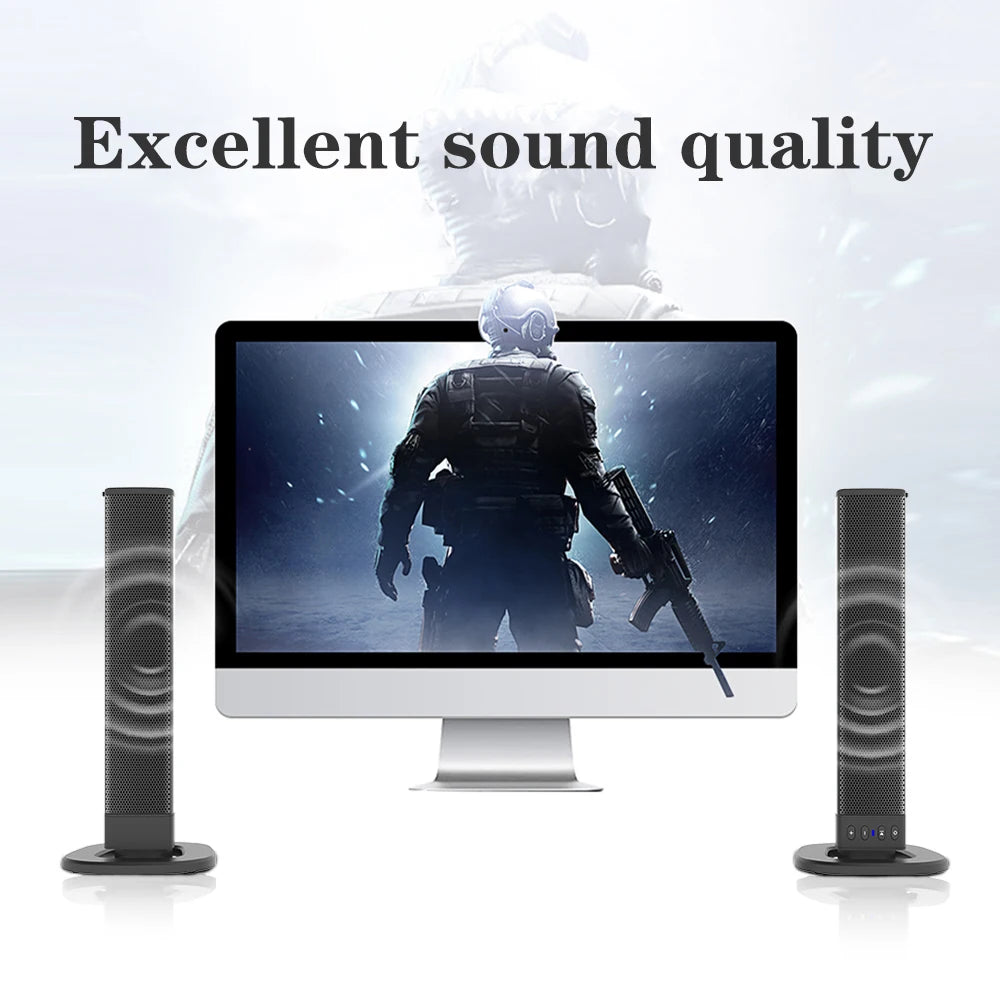 Powerful Wireless Soundbar with Subwoofer – TV, PC & Home Theater Speaker