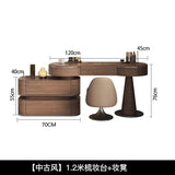 Luxury Modern Bedroom Dressing Table with Mirror, Makeup Stool, and Storage Drawers thumbnail 35