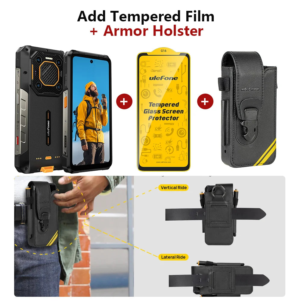 Ulefone Armor 26 Ultra 5G Rugged Waterproof Smartphone 120W Fast Charging 15600mAh 200MP+64MP Camera 24GB+512GB NFC
