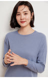 WinvyNee Women's 100% Wool Ribbed Crew Neck Sweater – Slim Fit Winter Knit Pullover thumbnail 14