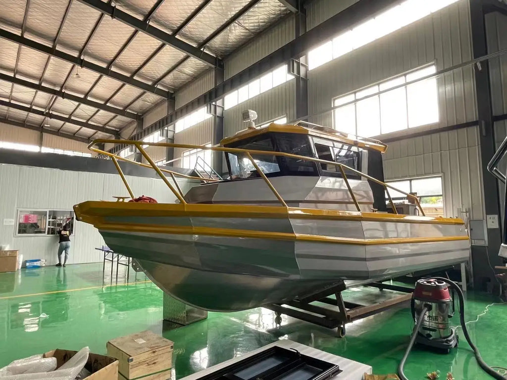 25ft / 7.5m Aluminum Easy Craft Fishing Boat – CE Certified, Outboard Ready, 8 Person Capacity