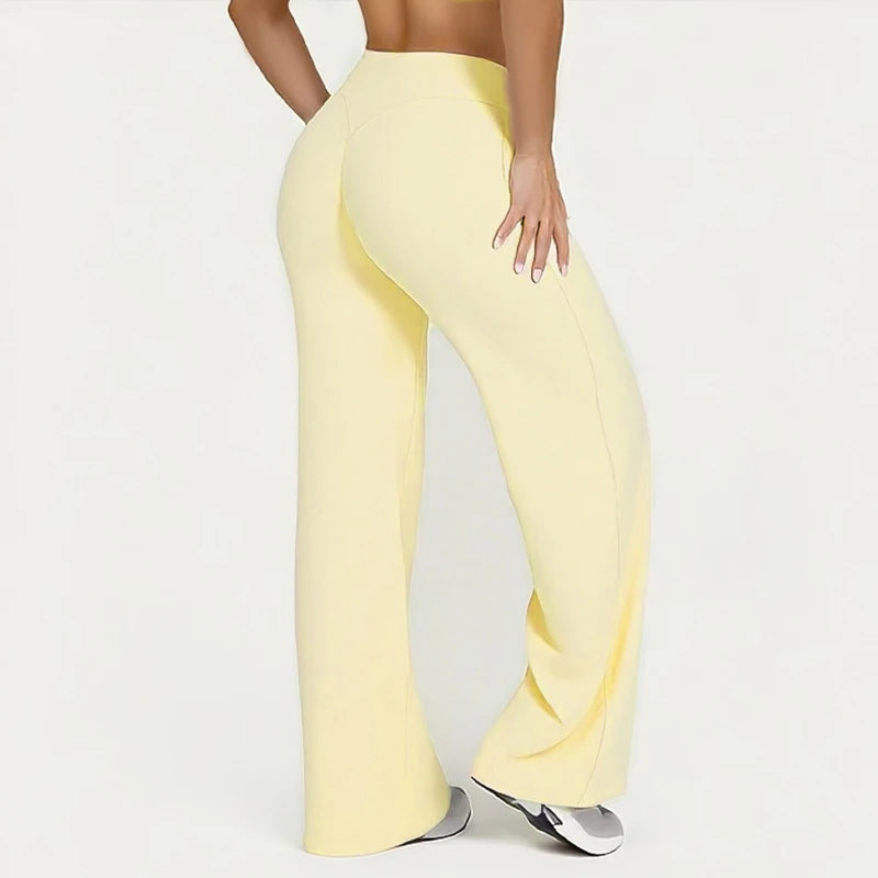 Straight Leg Ultra-Soft Butter Fabric Yoga Pants for Women – Mid-Waist Sports Leggings