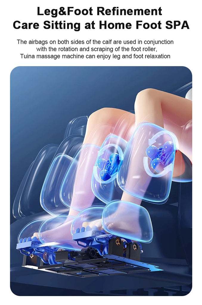 Ergonomic 4D Zero Gravity Massage Chair with Shiatsu, Full Body Airbags, Foot Roller, Calf Kneading & Bluetooth – Model 655
