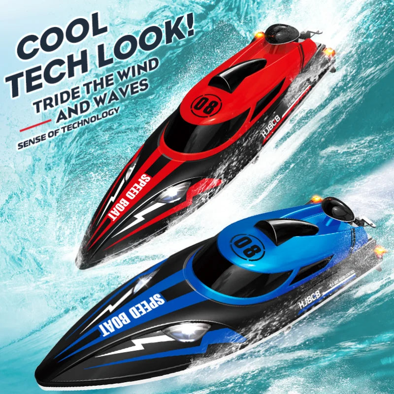 HJ808 RC Battery Boat 2.4GHz 25km/h High-Speed Remote Control Racing Ship Model Toy