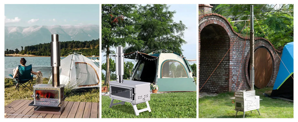 Outdoor Fire Wood Stove Chimney Pipe – Portable Stainless Steel Stove Accessory for Camping & Home Use