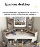 Luxury Solid Wood Corner Dressing Table with Mirror and Stool – Modern Minimalist Bedroom Furniture thumbnail 17