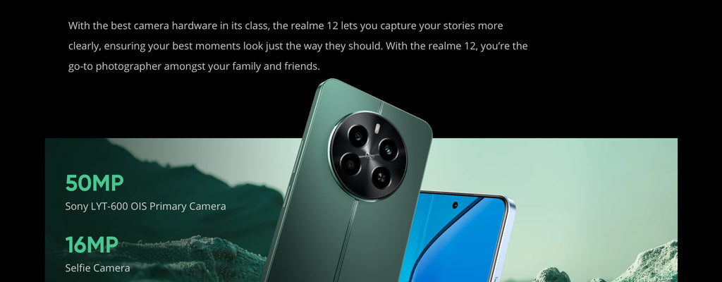 realme 12 4G Smartphone 50MP Sony OIS Camera Snapdragon 685 6.67" 120Hz AMOLED 67W Charge NFC