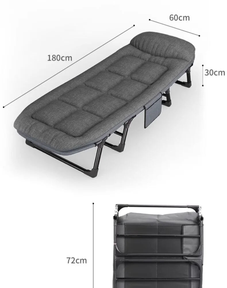 Portable Folding Lunch Break Camp Bed – Multifunctional Adjustable Leisure Recliner