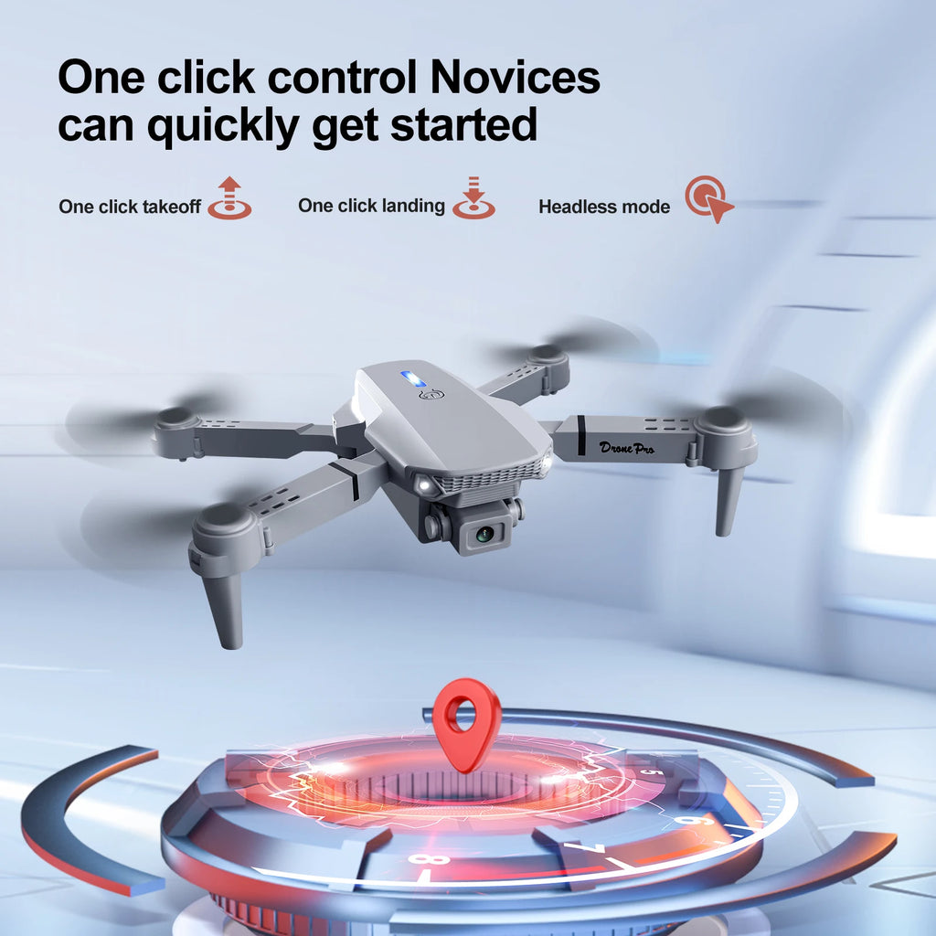 E88/E99 Drone with Dual HD Cameras, Screen Remote Control, Optical Flow, 6-Axis Gyro, One-Button Takeoff, Foldable Quadcopter