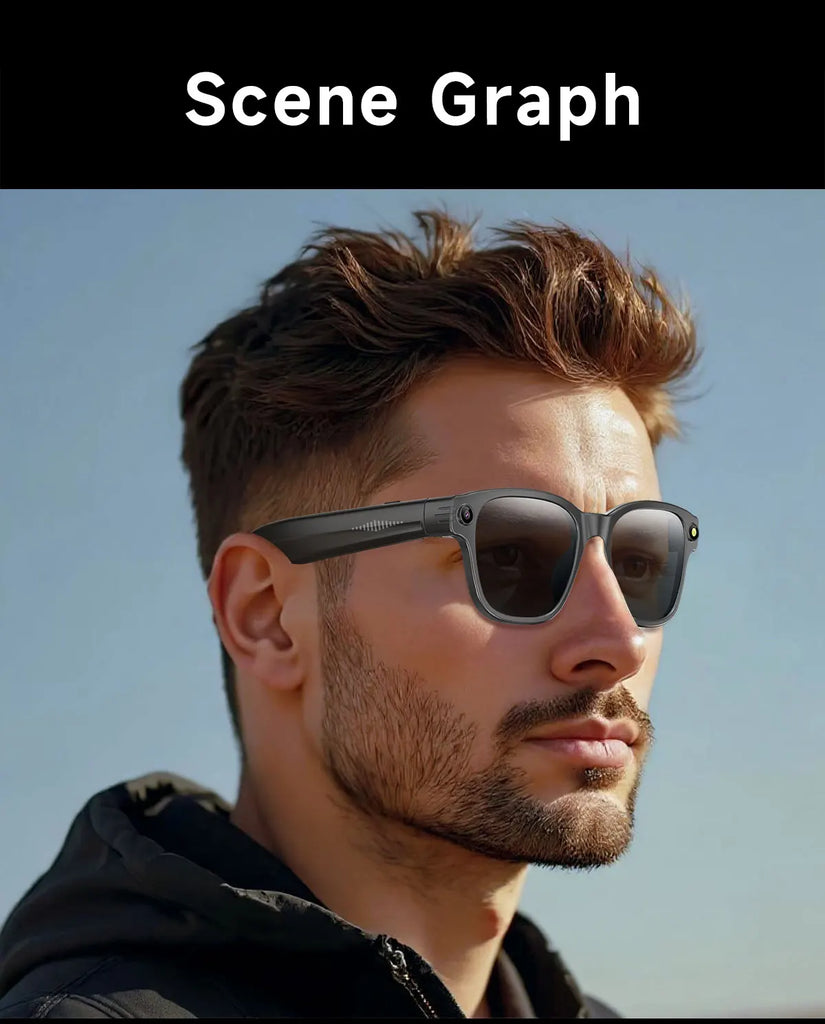 LIGE AI Smart Glasses with 8MP Camera – WIFI & Bluetooth Real-Time Transmission