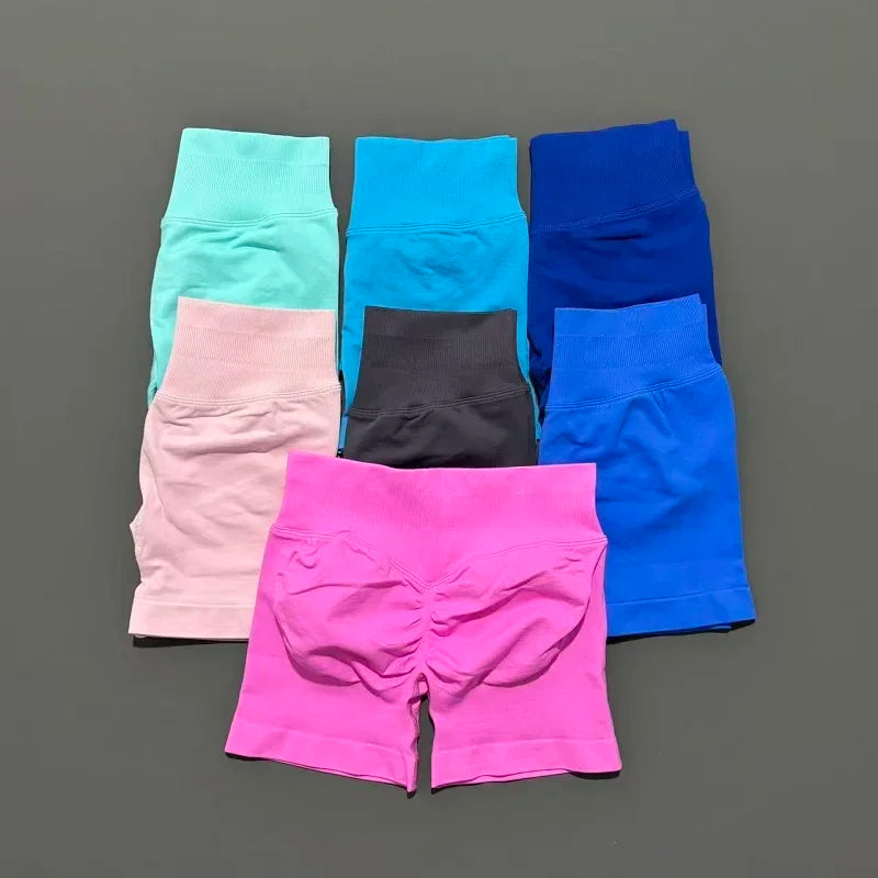 Women High Waist Fitness Shorts – Yoga, Gym, Running Sportswear