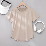 DRUR Women’s Breathable Yoga & Gym T-Shirt – Quick Dry Short Sleeve Workout Top thumbnail 11