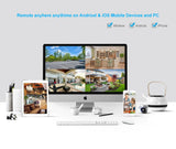 AZISHN 8 Channel 5MP AHD DVR CCTV Security Camera System Kit Indoor Outdoor Waterproof Dome Cameras thumbnail 20